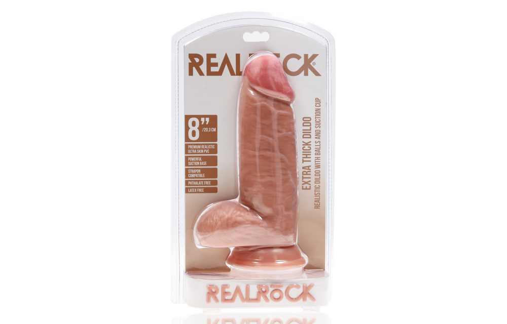 Extra Dik Recht Met Ballen 8 / 6,6 cm - Realistisch Genot