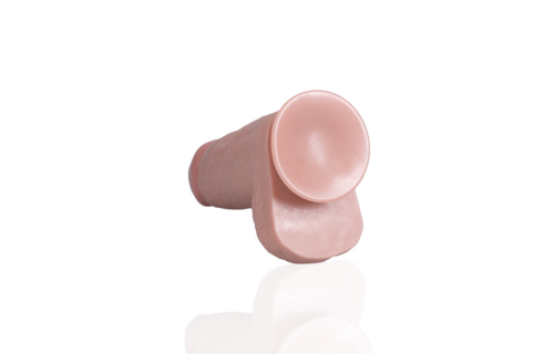 Extra dick, gerade, mit Hoden 8 / 6,6 cm – realistisches Vergnügen