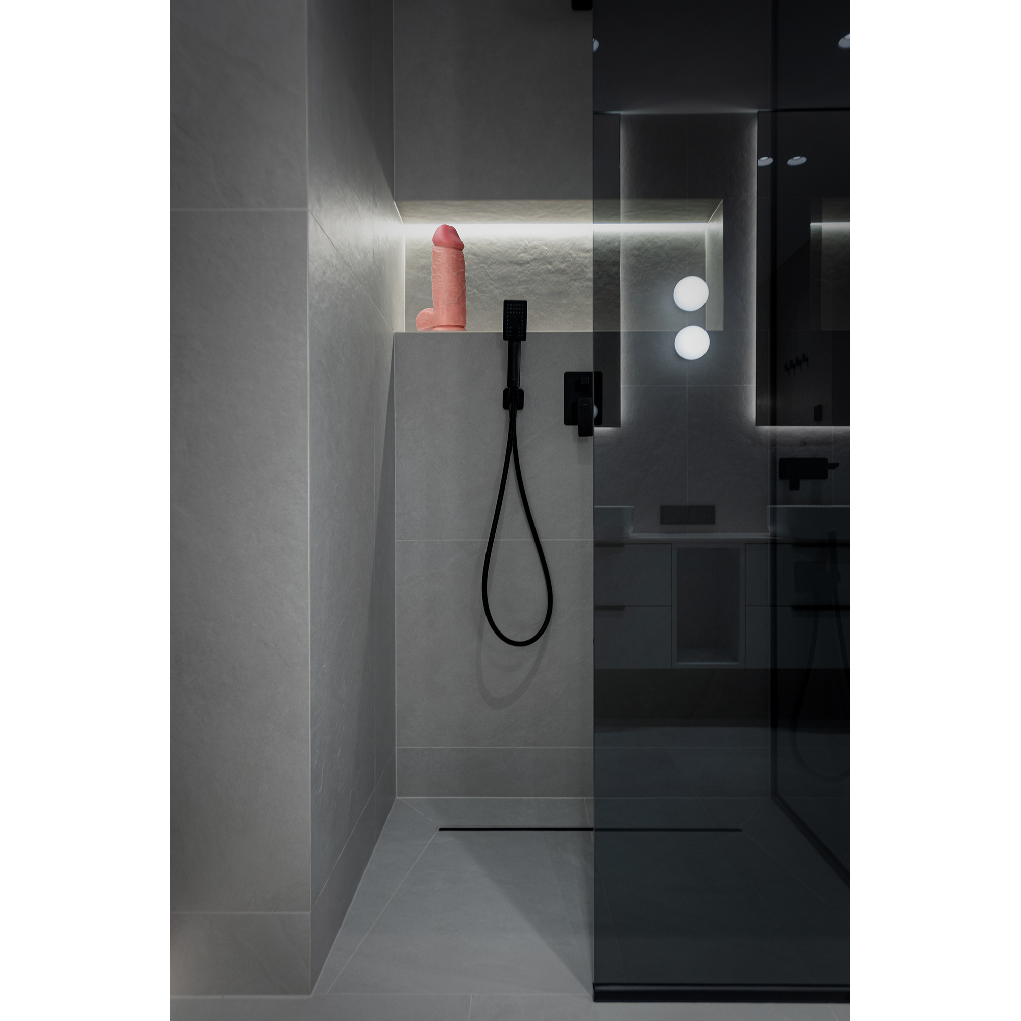 Extra Dick Gerade mit Kugeln 8 / 20,3 cm - Fleisch