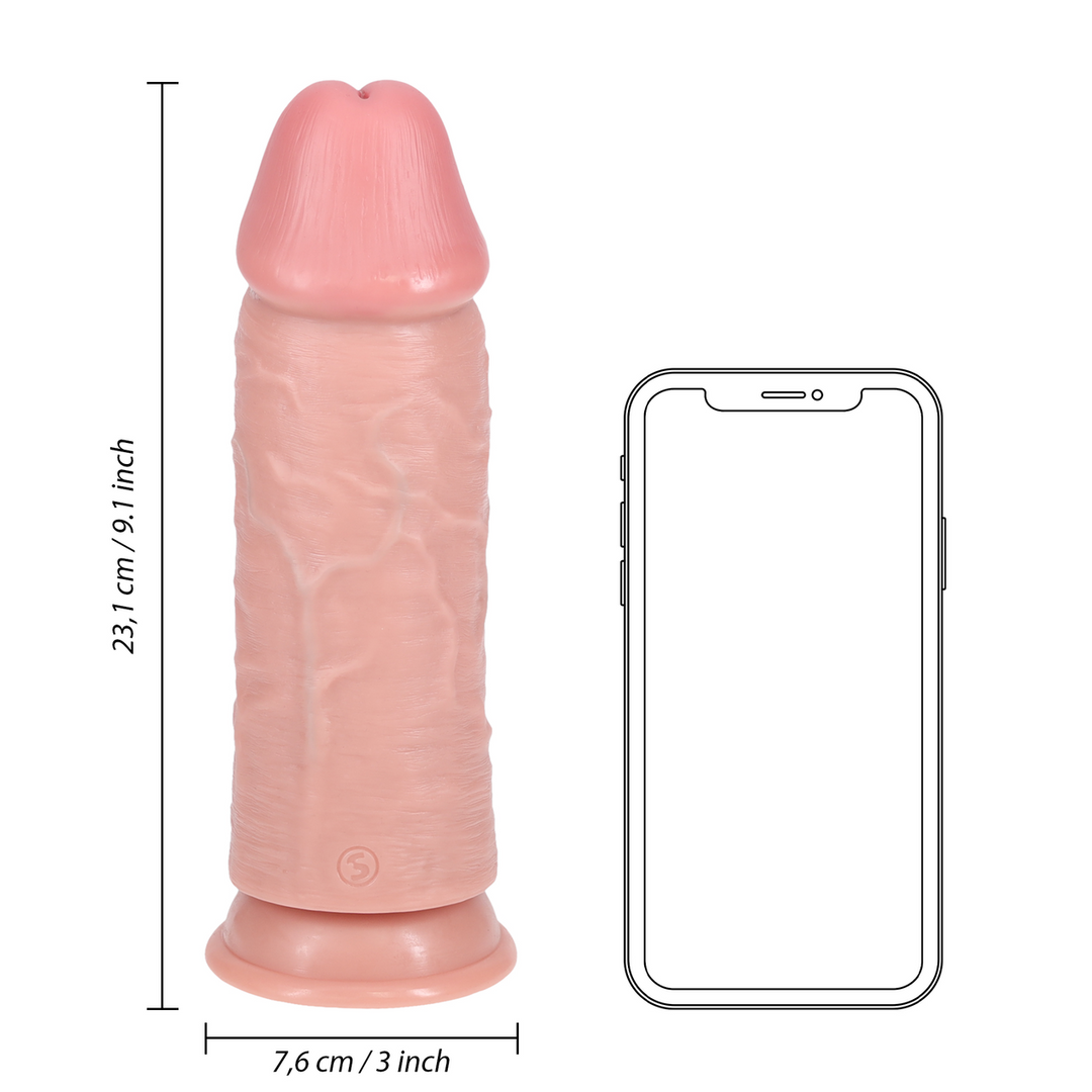 Extra Dick Gerade ohne Kugeln 9 / 23 cm - Flesh
