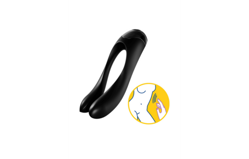 Candy Cane - Finger Vibrator for Intimate Zones - Black