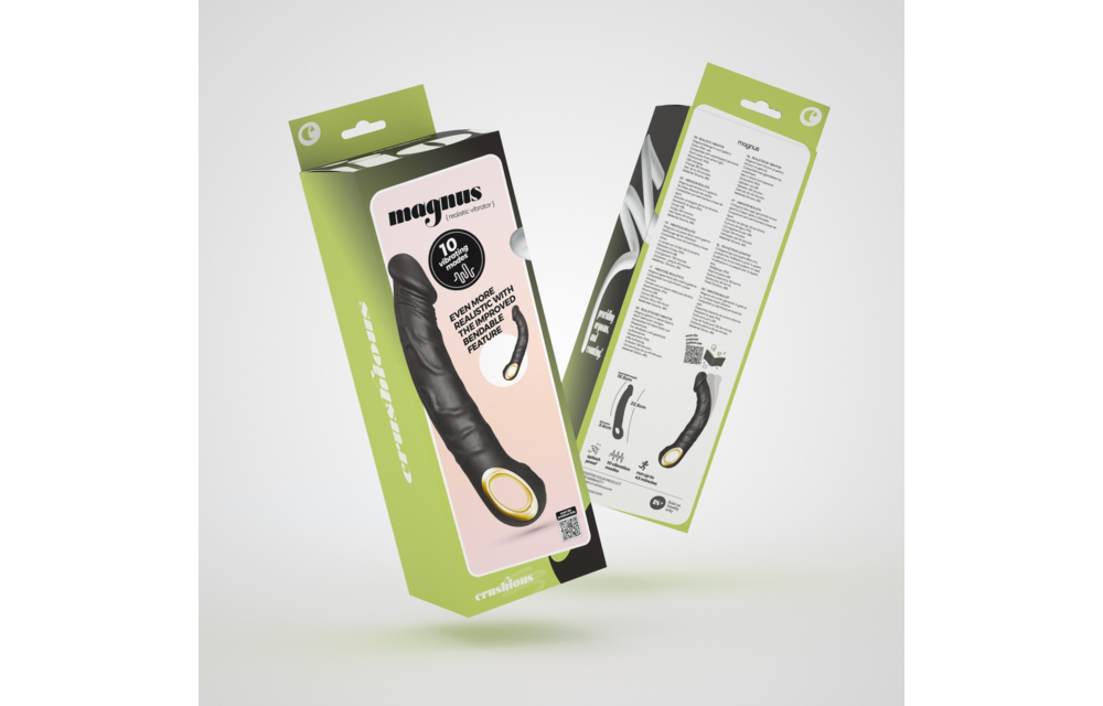 Magnus Bend Schwarzer flexibler realistischer Vibrator kaufen