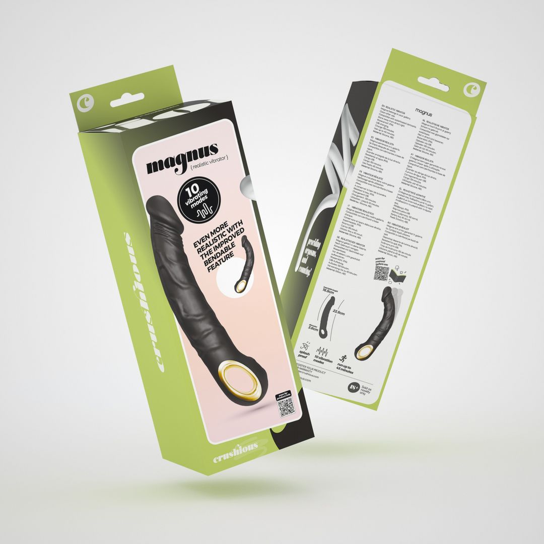 Magnus Bend Zwarte Flexibele Realistische Vibrator kopen