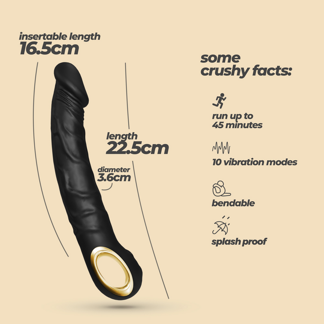 Magnus Bend Schwarzer flexibler realistischer Vibrator kaufen