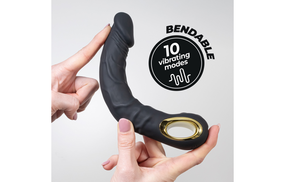 Magnus Bend Schwarzer flexibler realistischer Vibrator kaufen
