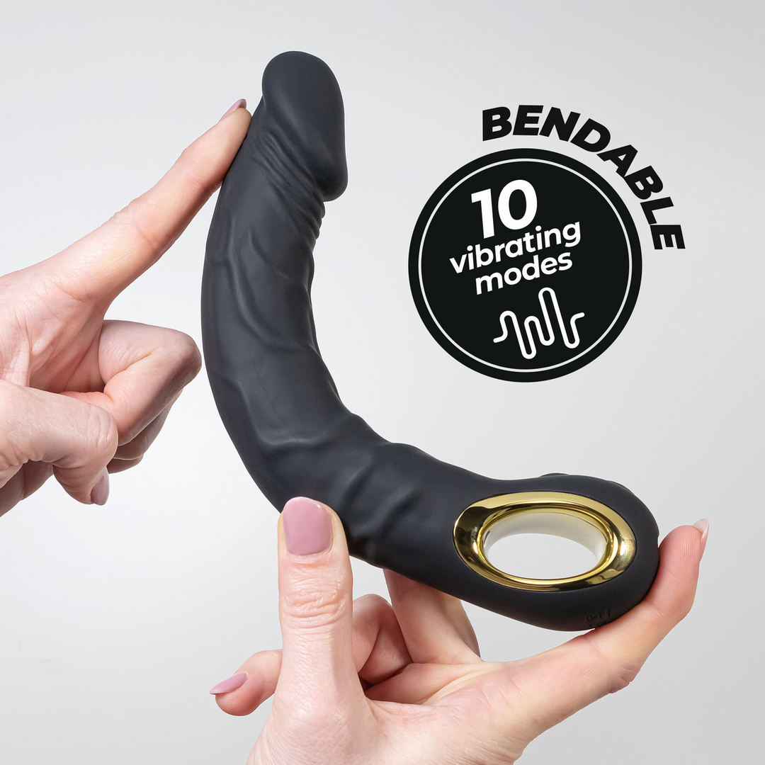 Buy Magnus Bend Black Flexible Realistic Vibrator