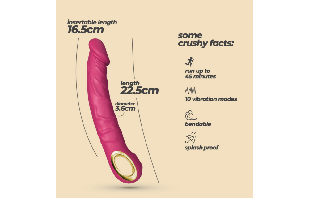 Magnus Bend Pink Flexible Vibrator | Realistic & powerful