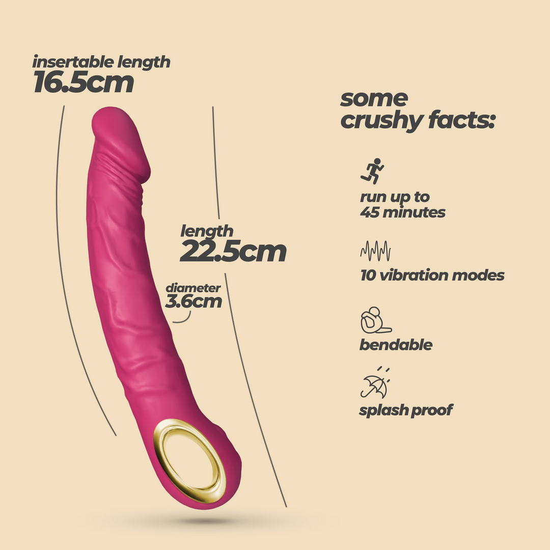 Magnus Bend roze flexibele vibrator | Realistisch & krachtig