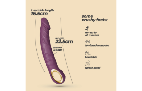 Magnus Bend purple vibrator | 10 powerful settings, flexible