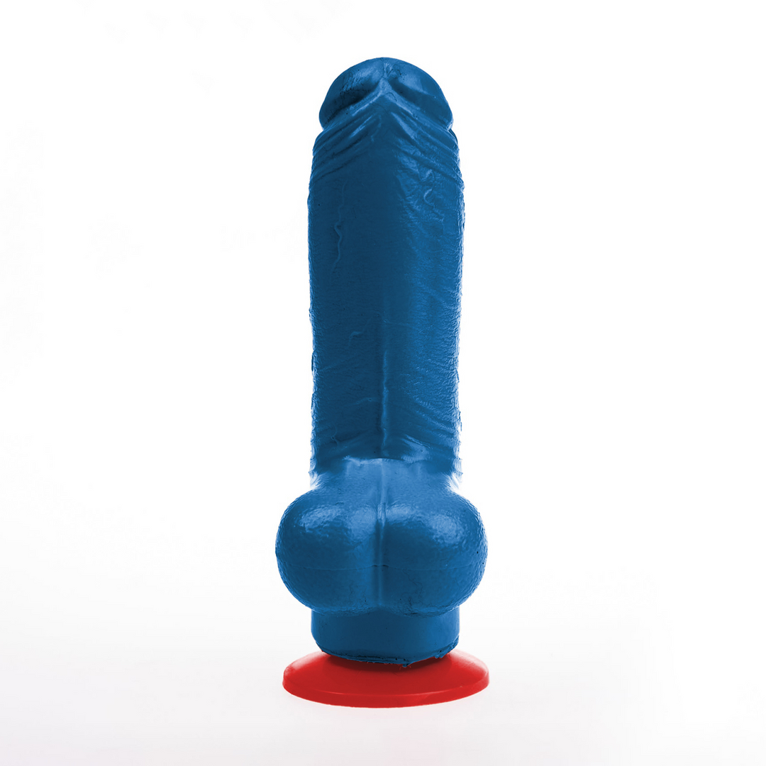 Tyr M - Realistischer Dildo mit Hoden - 5,1 / 13 cm - Blau