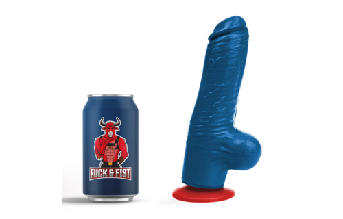 ✊Fuck & Fist Tyr M – Realistischer Dildo mit Hoden – 5,1 / 13 cm – Blau