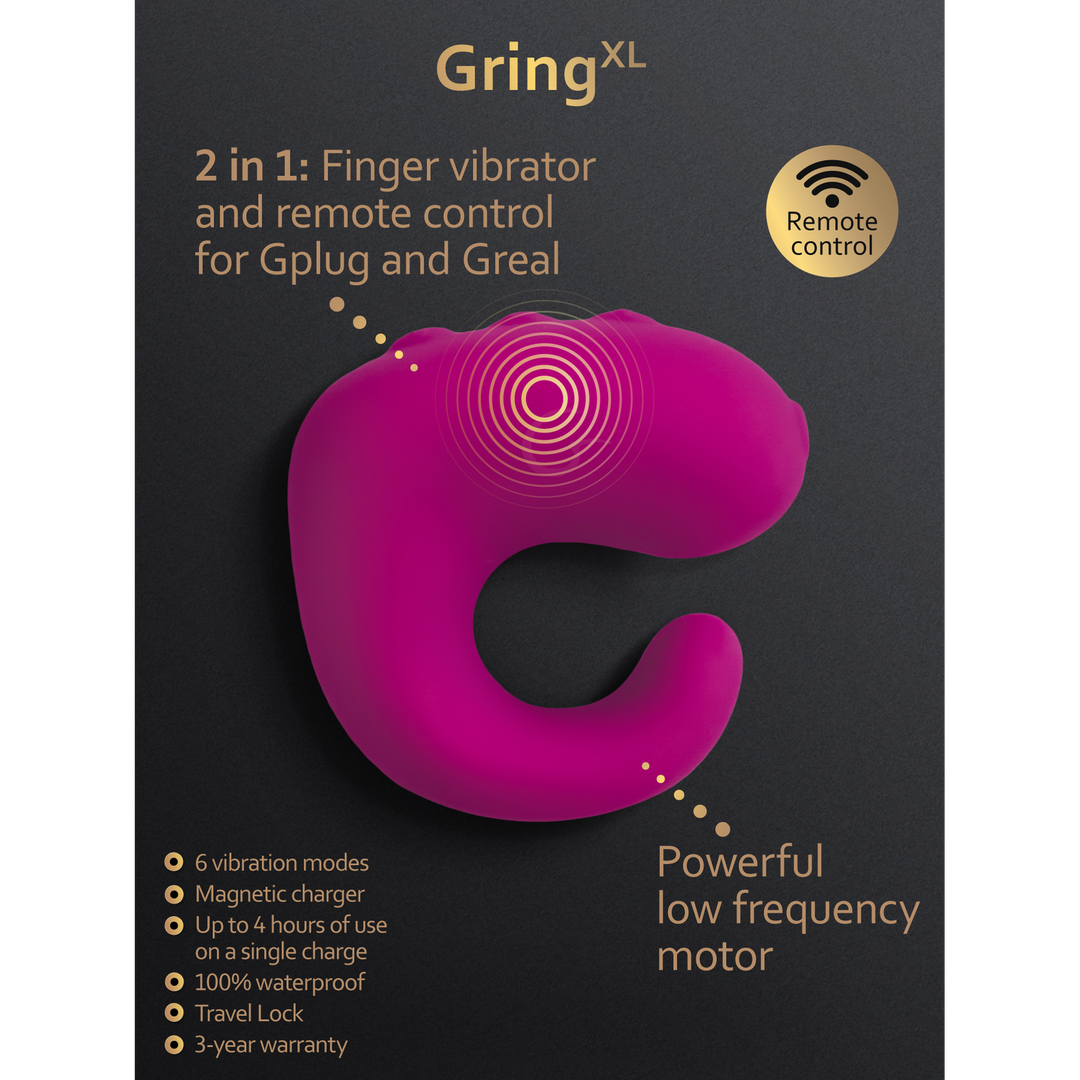 G-Ring XL 5 cm - Zoete Framboos | Intense Vibraties & Sensatie