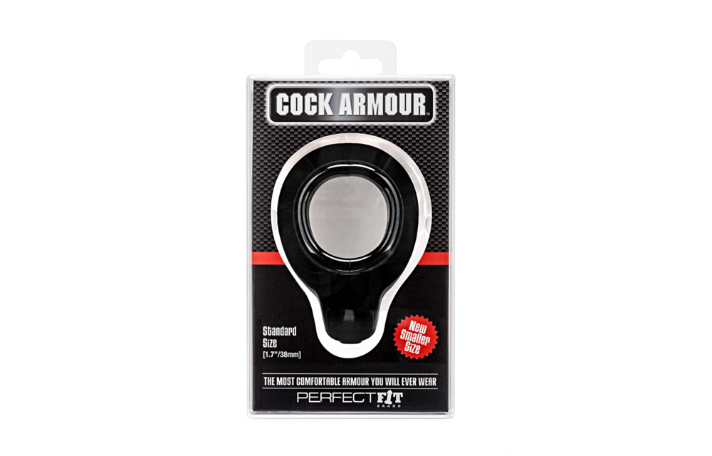 Cock Armor Regular - Comfortabele, Zwarte Plastic Cockring