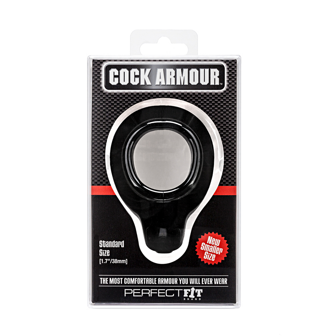 Cock Armor Regular - Comfortabele, Zwarte Plastic Cockring