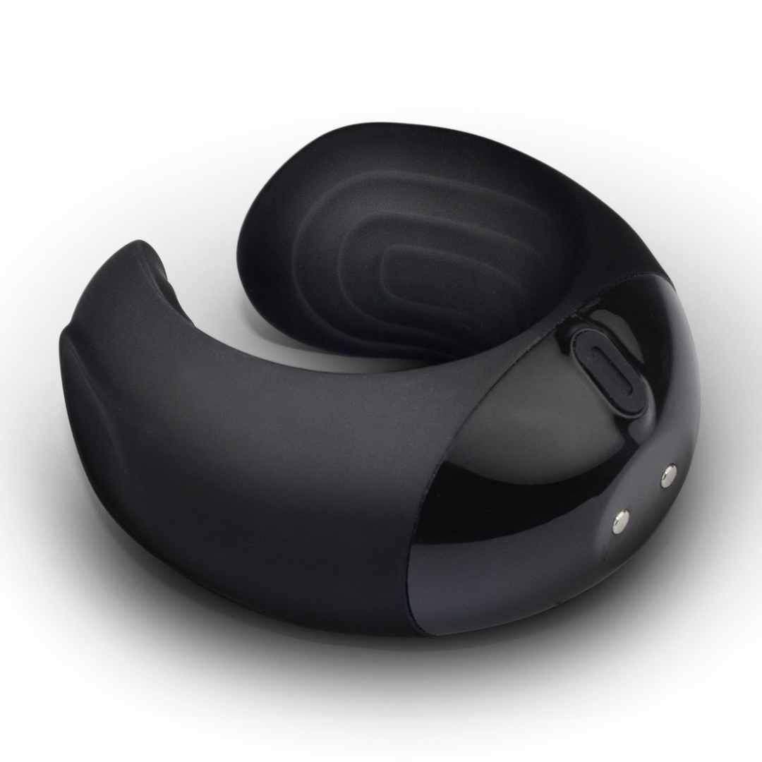 Echo Vibrating C-shaped Masturbator - Power & Comfort Black
