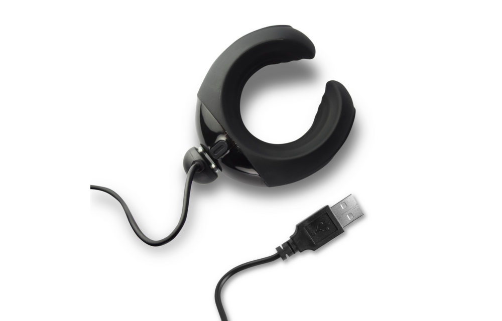 Echo - Vibrating C-Shape Masturbator - Black