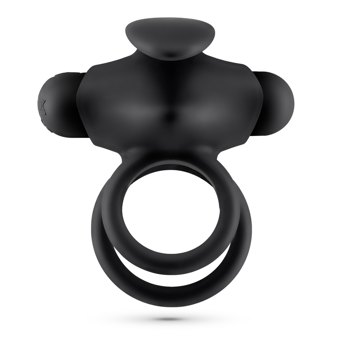 Thumper - Vibrating Double Cockring with Remote Control - Black