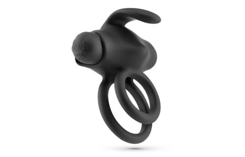 Thumper Double Vibrating Cock Ring Black with Remote Control