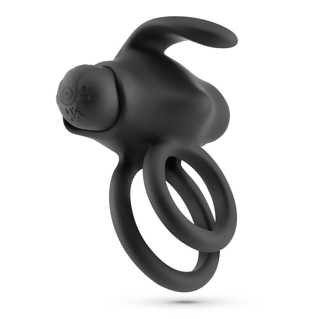 Thumper - Vibrating Double Cockring with Remote Control - Black