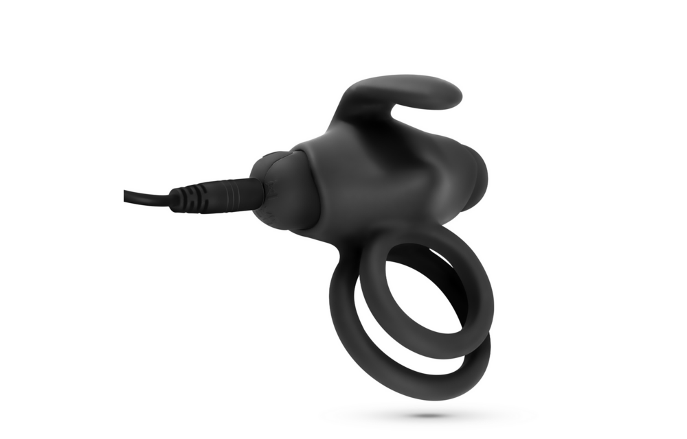 Thumper - Vibrating Double Cockring with Remote Control - Black