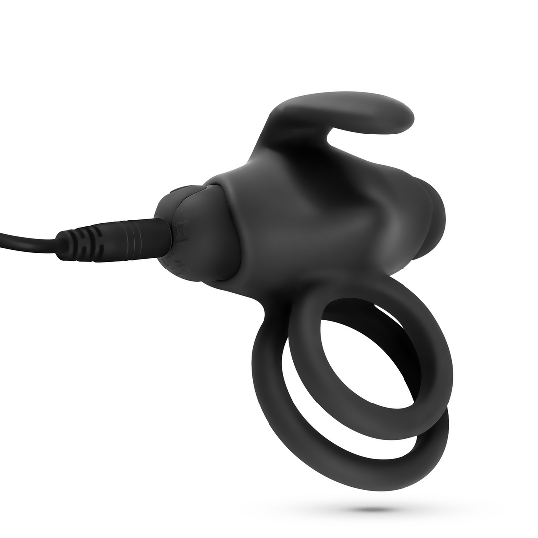 Thumper - Vibrating Double Cockring with Remote Control - Black