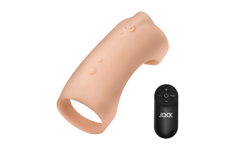 Vibrating Silicone Penis Sleeve - Light