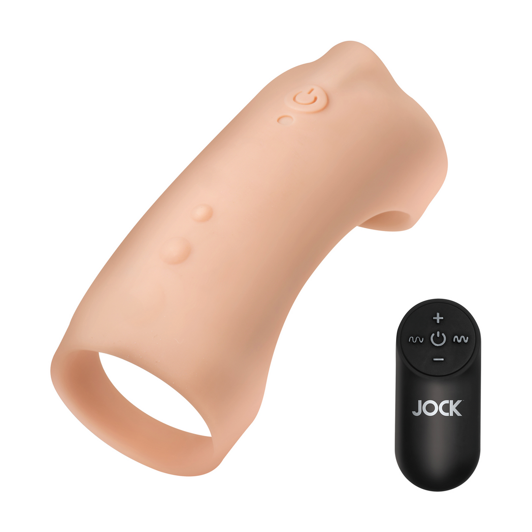 Vibrating Silicone Penis Sleeve - Light