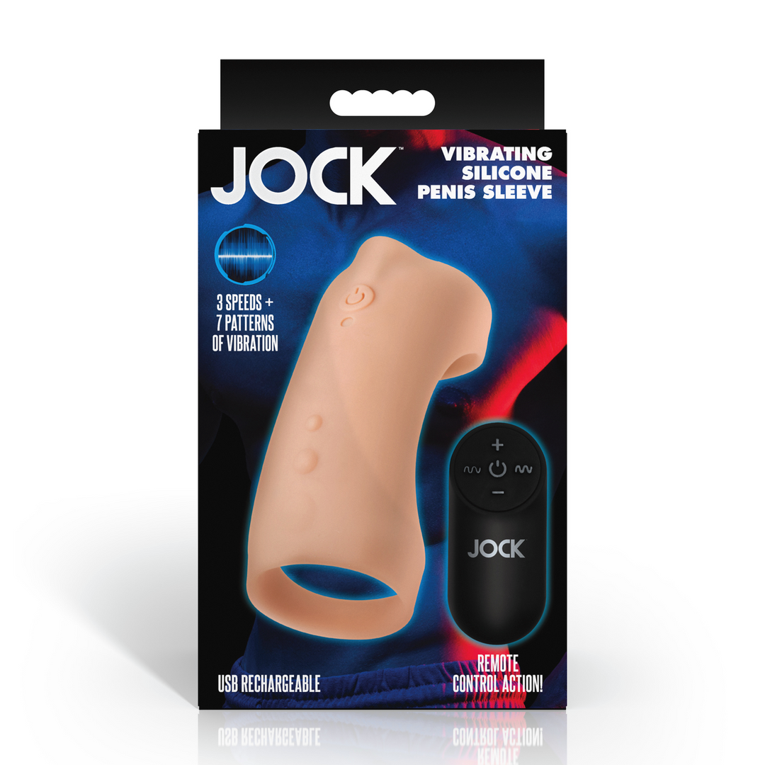 Vibrerende Siliconen Penis Sleeve - Licht