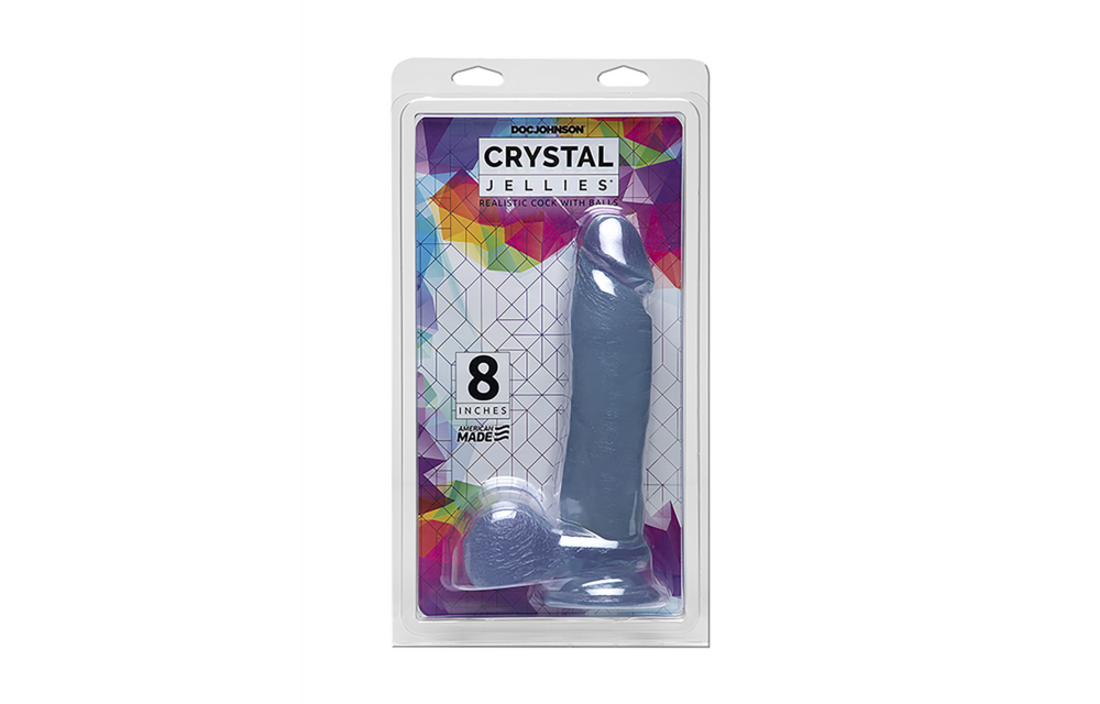 Realistische Cock met Ballen 18 cm - Kristallijn Plezier!