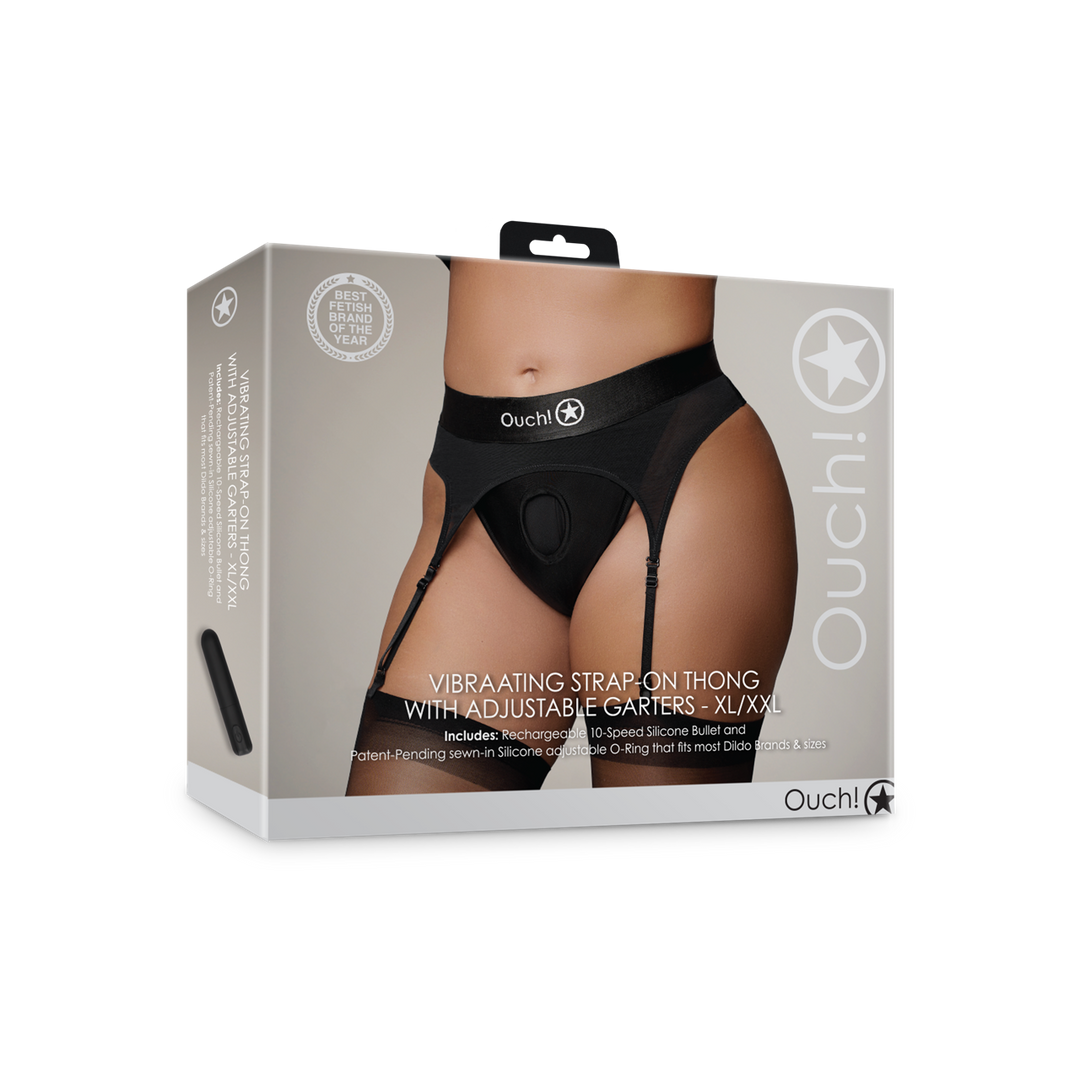 Vibrating Strap-on Thong XL/XXL Black – Comfort & Sensation