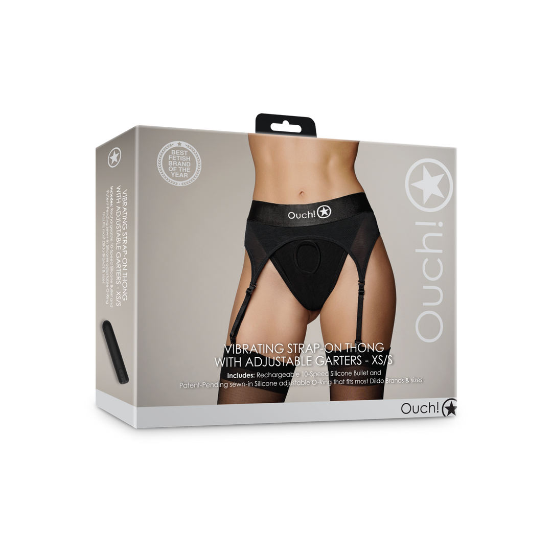 Vibrating Strap-on Thong XS/S Black | Comfort & Style