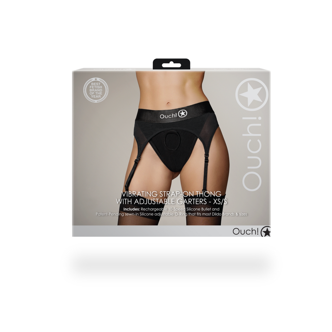 Vibrerende Strap-on Thong XS/S Zwart | Comfort & Stijl
