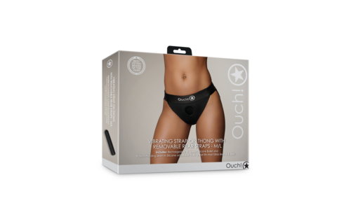 Vibrierender Strap-on String M/L Schwarz – Komfort & Sensation