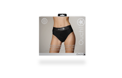 Vibrating Strap-on Thong XS/S Black – Comfort & Sensation