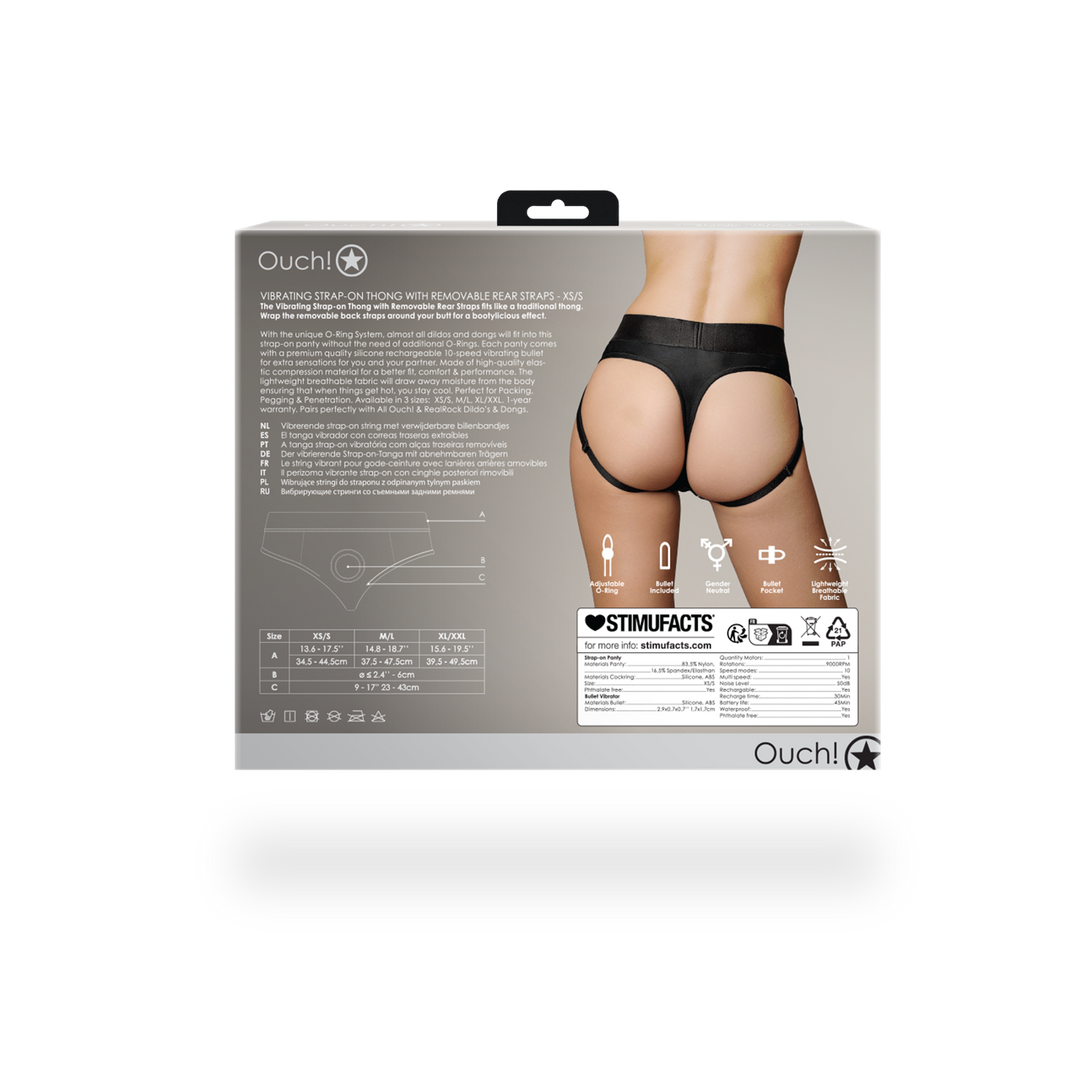 Vibrerende Strap-on String XS/S Zwart – Comfort & Sensatie
