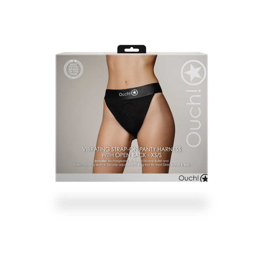 Vibrating Strap-on Panty Harness XS/S Black – Comfort & Pleasure
