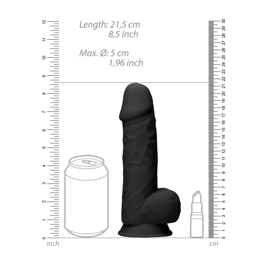 Silicone Dildo with Balls 21.6 cm – Realistic & Flexible