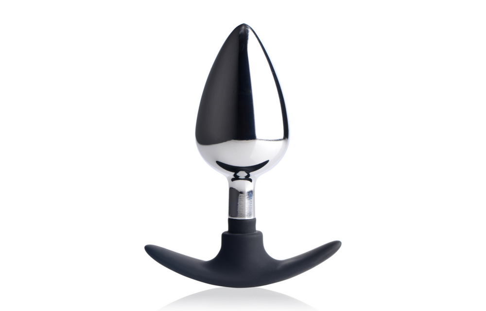 Dark Intruder 11.4 cm - Metal & Silicone Anal Plug Large