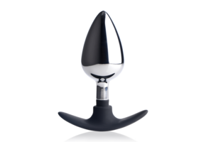 Dark Intruder 11,4 cm – Analplug aus Metall und Silikon, groß