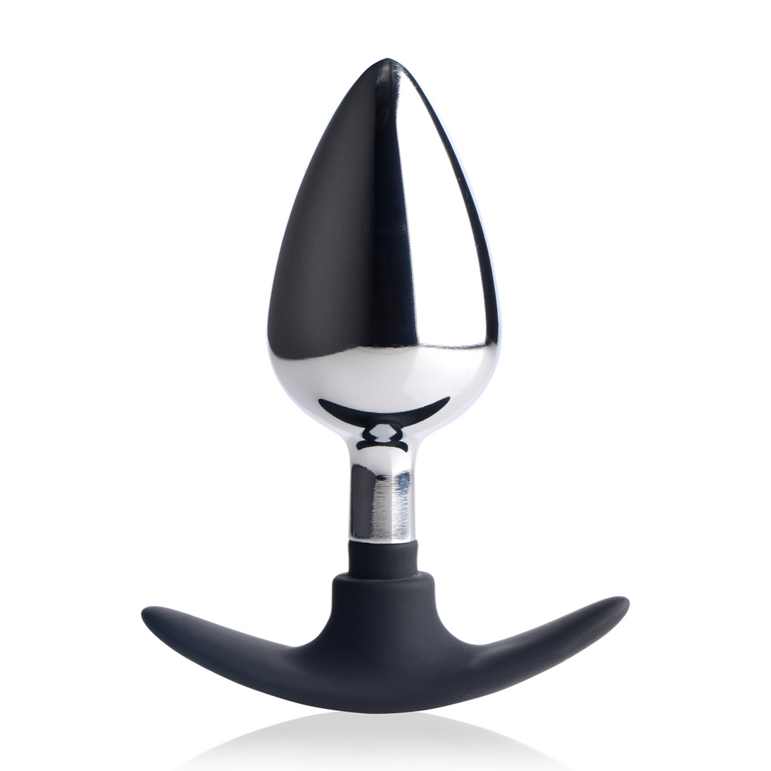 Dark Intruder 11.4 cm - Metal & Silicone Anal Plug Large