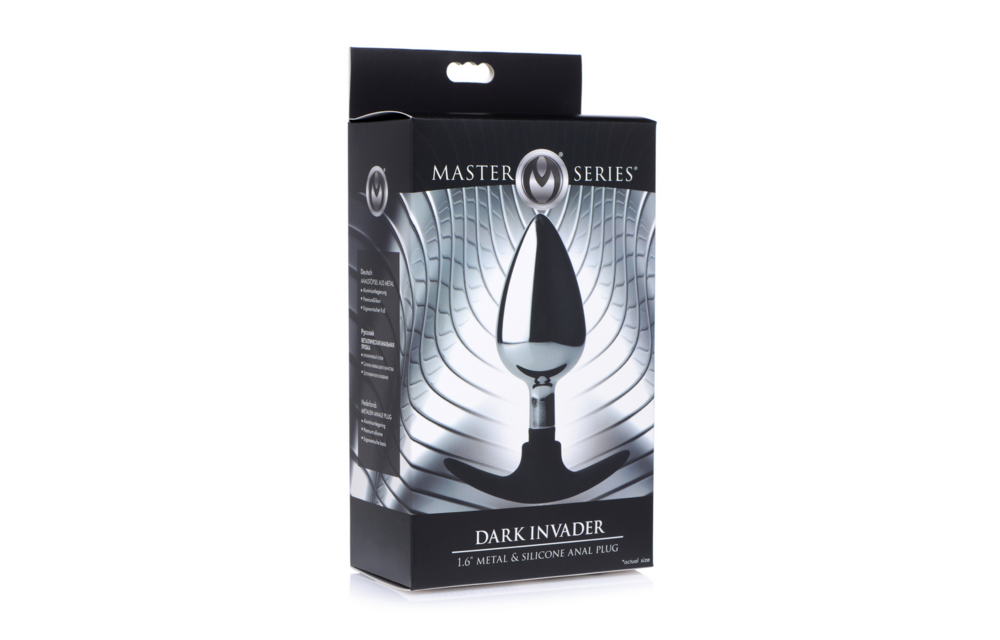 Donkere Indringer 11,4 cm - Metaal & Silicone Anale Plug Groot