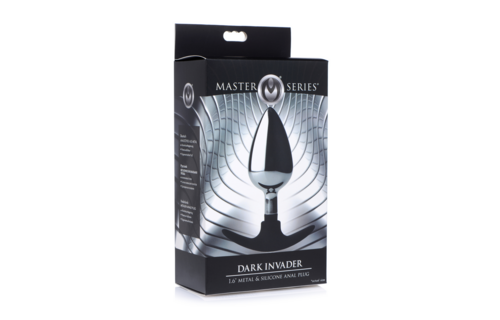 Dark Intruder 11.4 cm - Metal & Silicone Anal Plug Large
