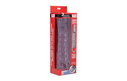 Transparent Penis Sleeve 3 cm Extension - Firmness & Sensation