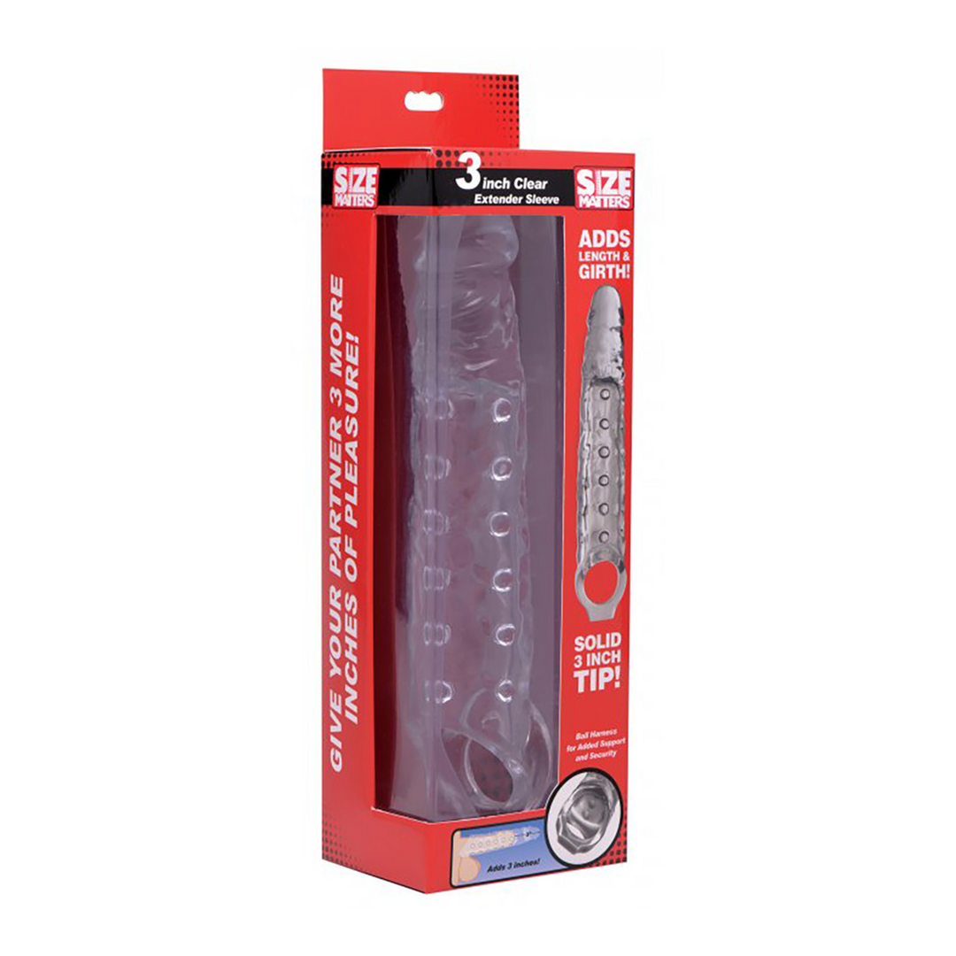 Transparent Penis Sleeve 3 cm Extension - Firmness & Sensation