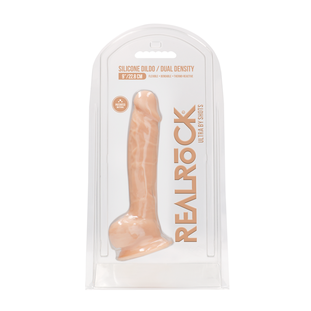 Silikon-Dildo mit Hoden 22,8 cm – Realistisch & Flexibel