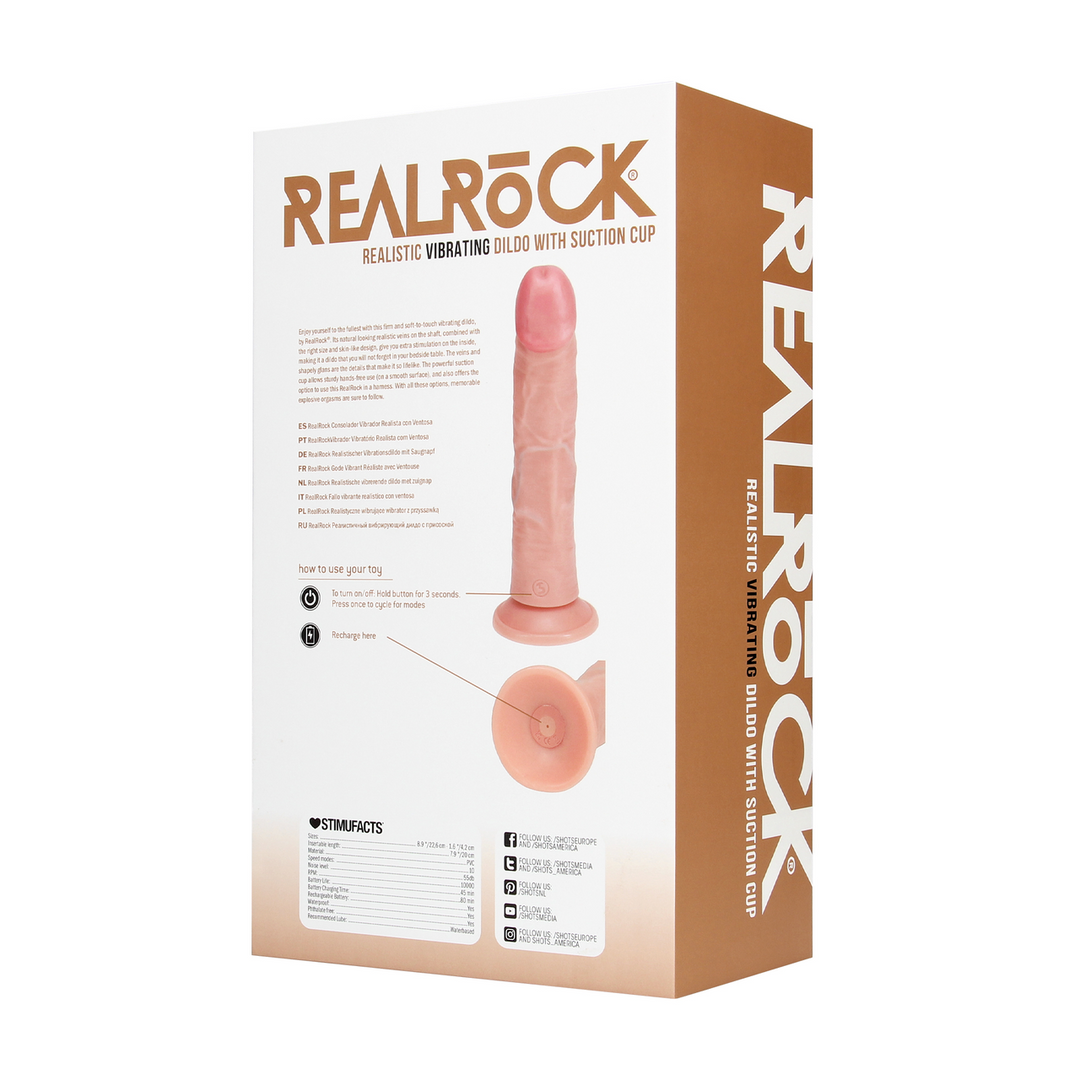 Vibrerende Gebogen Dildo 22,6 cm - Realistisch & Krachtig