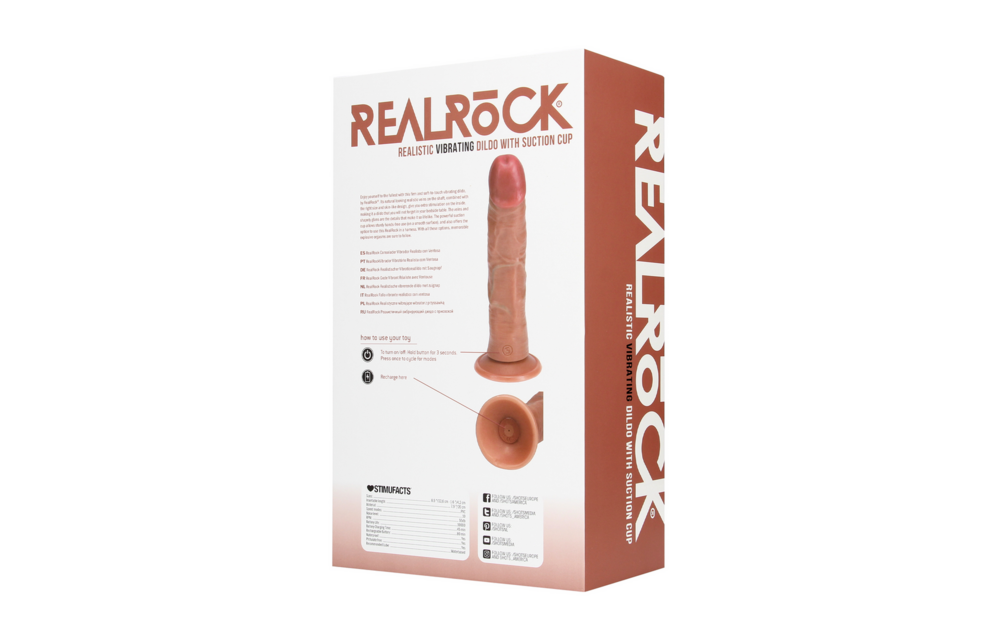 Vibrierender gerader gebogener Dildo 22,6 cm – Realistisches Vergnügen