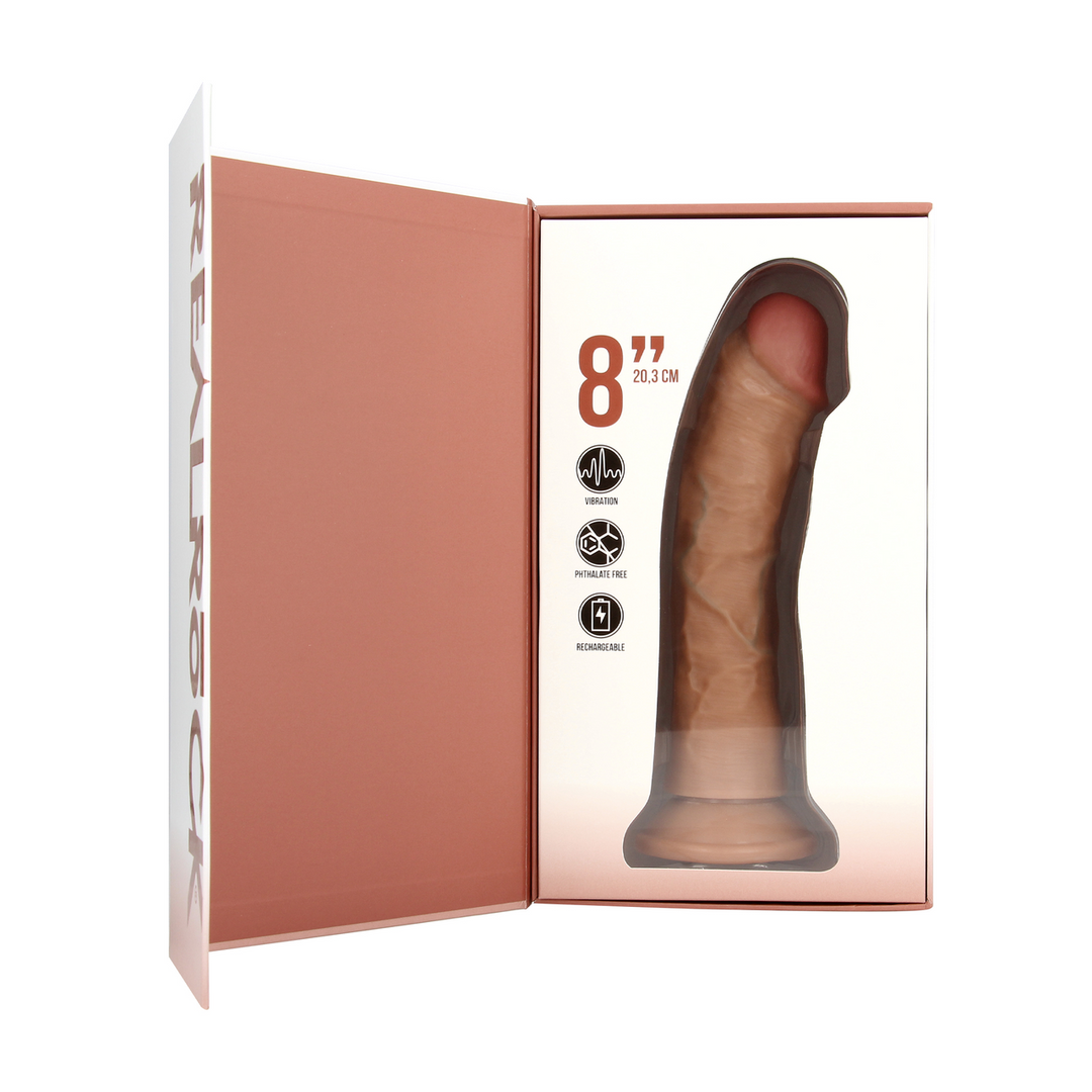 Vibrierender gerader gebogener Dildo 22,6 cm – Realistisches Vergnügen