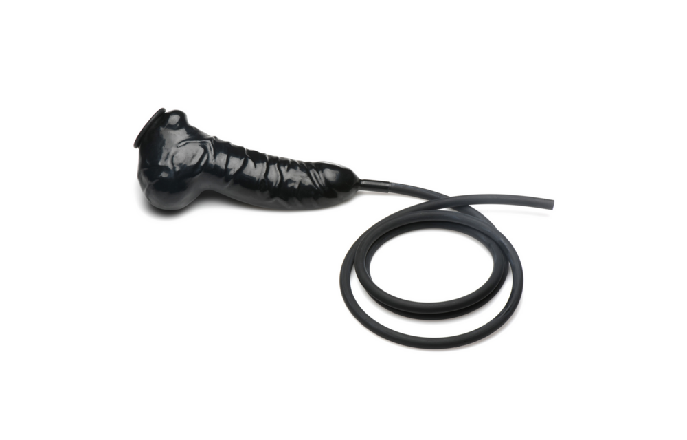 Guzzler - Realistic Penis Sheath with Tube - Black