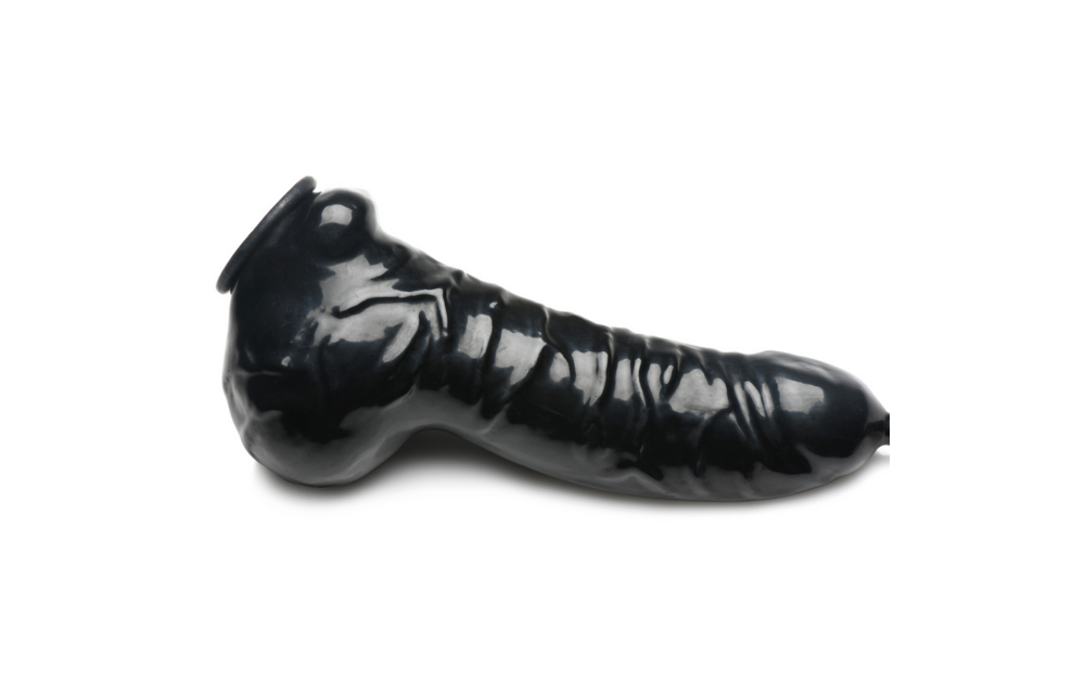Guzzler - Realistische Penis Sheath met Tube - Zwart